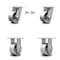 Service Caster 4 Inch Kingpinless Semi Steel Wheel Caster Swivel Locks 2 Rigid SCC, 2PK SCC-KP30S420-SSR-BSL-2-R-2 - alternate 1